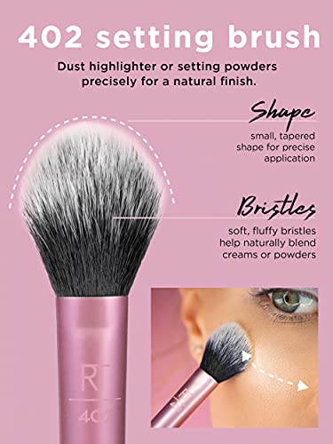 Real Techniques Makeup Brush Set with Blender Sponge-Set Of 5 Real Techniques Makeup Brush Set with Blender Sponge-Set Of 5